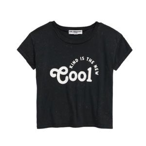 Sub_Urban Riot Kids' Kind is Cool Graphic Cropped Tee FADED BLACK-Size XL (14)